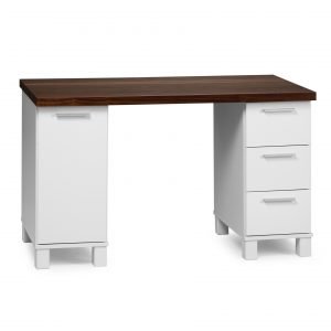 Aamu Kirjoituspöytä Pähkinä Valkoinen