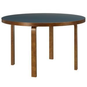 Artek Aalto Pöytä 91 Sininen Linoleum Pähkinä