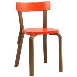 Artek Aalto Tuoli 69 Punaoranssi Pähkinä