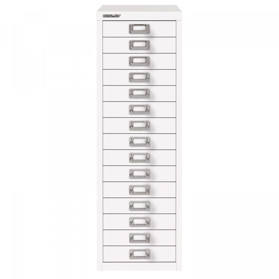 Bisley Laatikosto 15 Laatikkoa Valkoinen
