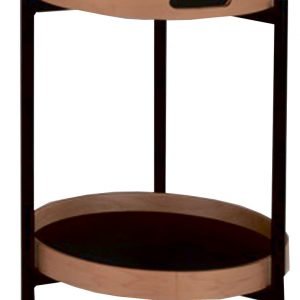 Bronnesund 2 Tarjoiluvaunu / Pöytä Musta / Luonnonväri