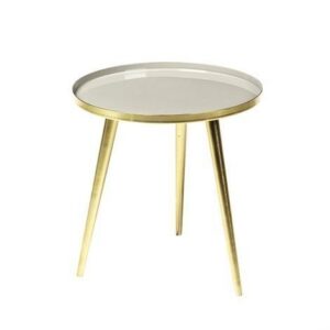 Broste Copenhagen Jelva Pöytä Simply Taupe-Messinki Ø 35 cm