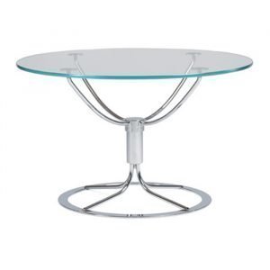 Bruno Mathsson Jetson Pöytä Kirkaslasi / Kromi Ø60 Cm