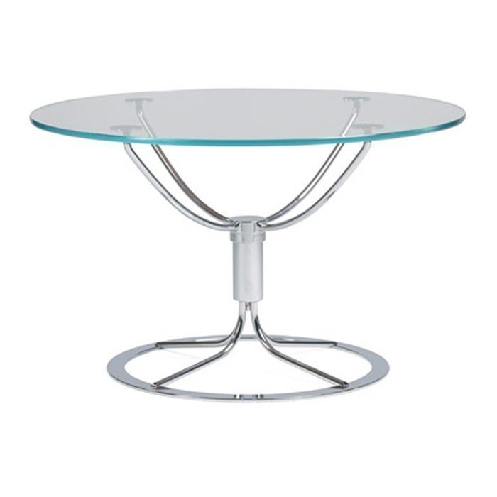 Bruno Mathsson Jetson Pöytä Kirkaslasi / Kromi Ø80 Cm