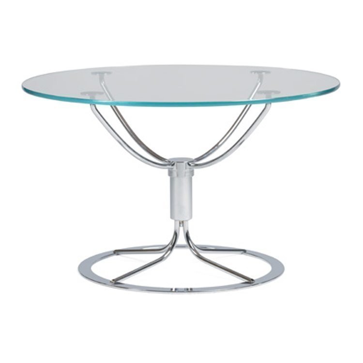 Bruno Mathsson Jetson Pöytä Ø70 Kirkaslasi / Kromi