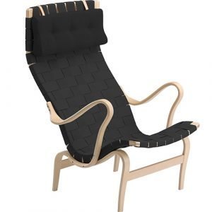 Bruno Mathsson Pernilla 2 Nojatuoli Sidottu Satulavyö Musta