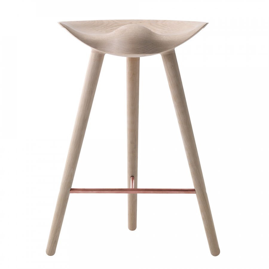 By Lassen Ml42 Baarituoli Tammi / Kupari H69 Cm