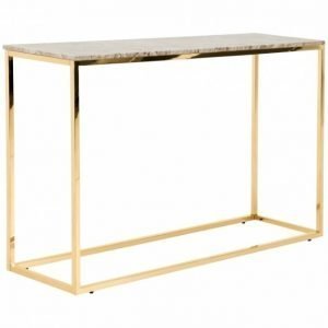 Carrie Apupöytä 120 Beige/Messinki