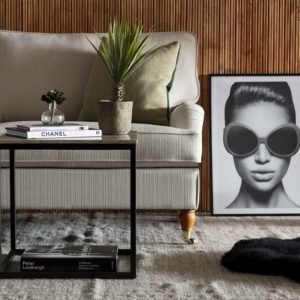 Carrie Sivupöytä 50 Beige/Musta