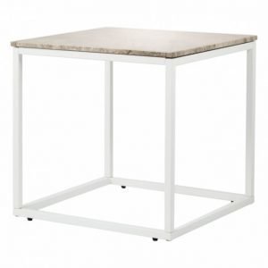 Carrie Sivupöytä 50 Beige/Valkoinen