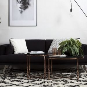 Carrie Sivupöytä 50 Pyöreä Musta