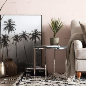 Carrie Sivupöytä 50 Pyöreä Vihreä/Teräs