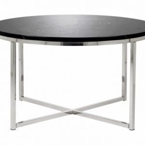 Carrie Sohvapöytä 80 Pyöreä Musta/Teräs