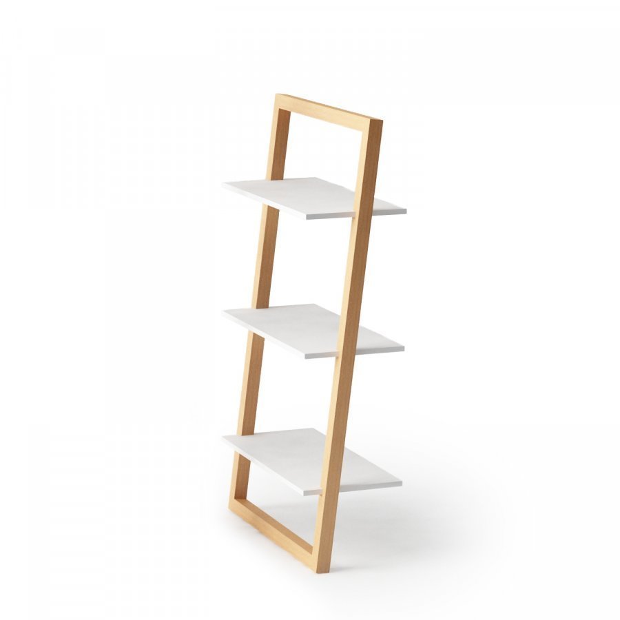 Department Angle 120 Kirjahylly Oak Tammi / Valkoisella Hyllytasolla