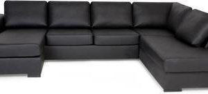 Divaanisohva Sanni oikea keinonahka musta