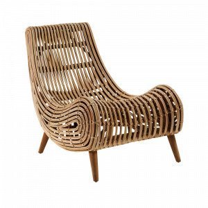 Ellos Akit Tuoli Käsinojallinen Puuta / Rottinkia Luonnonvärinen