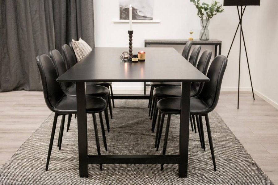 Ellos Canet Pöytä Ja 8 Penally Tuolia Ruokailuryhmä Musta