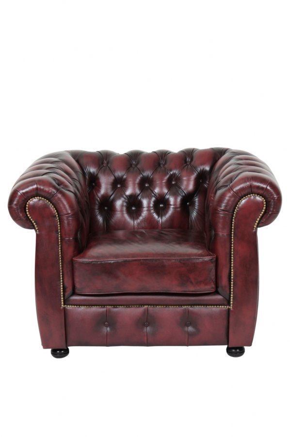 Ellos Chesterfield London Nojatuoli Punainen