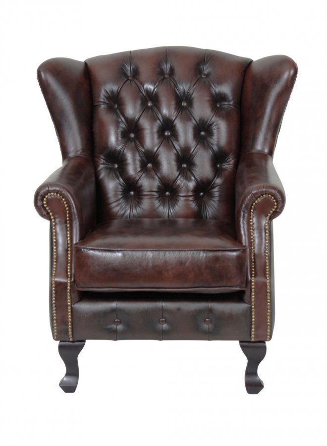 Ellos Chesterfield London Nojatuoli Ruskea