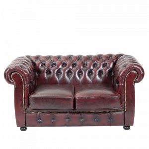 Ellos Chesterfield London Sohva 2:N Istuttava Punainen