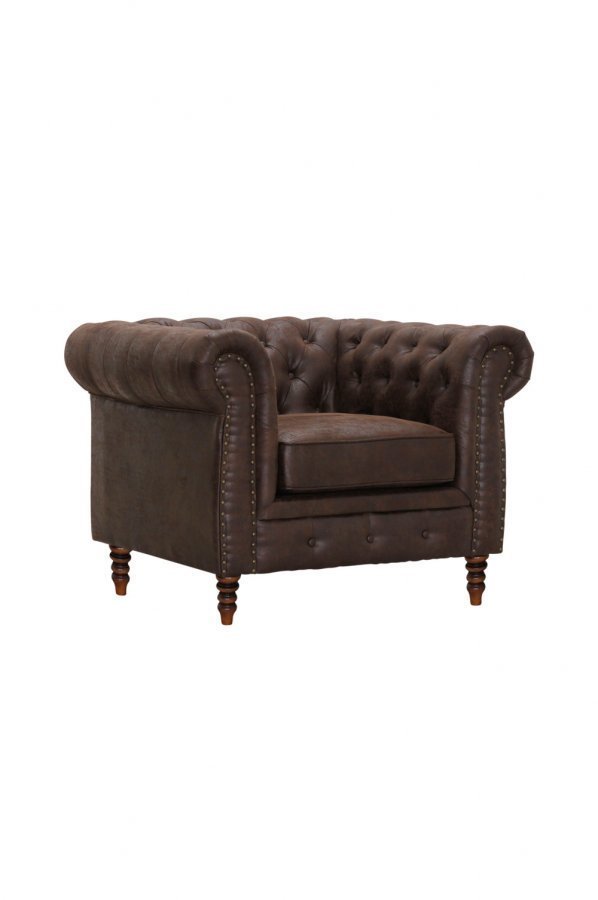 Ellos Chesterfield Nojatuoli Moderni Ruskea