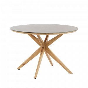 Ellos Glow Pöytä Eukalyptuspuuta / Polysementtiä Harmaa Ø 120 Cm