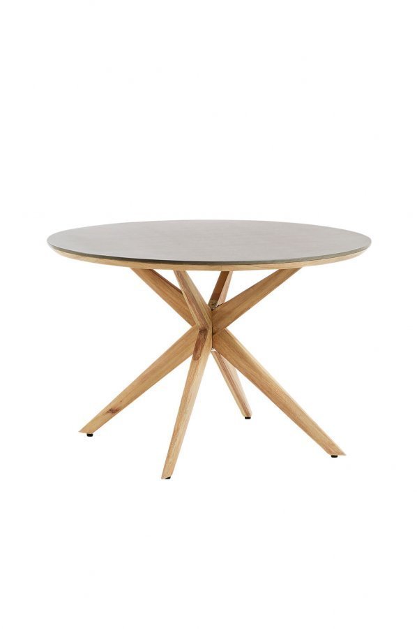 Ellos Glow Pöytä Eukalyptuspuuta / Polysementtiä Harmaa Ø 120 Cm