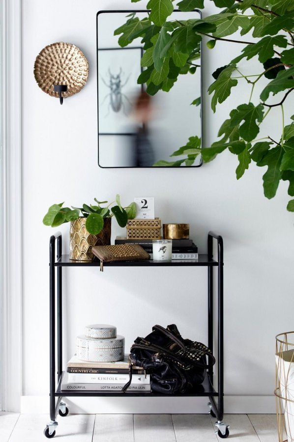 Ellos Morris Hyllykkö Pyörällinen Musta