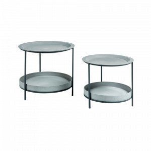 Ellos Sleet Sarjapöytä Metallia Sementtiä Harmaa 2 Kpl