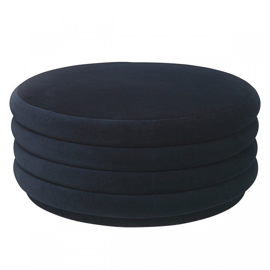 Ferm Living Pouf Round Rahi Suuri Tummansininen