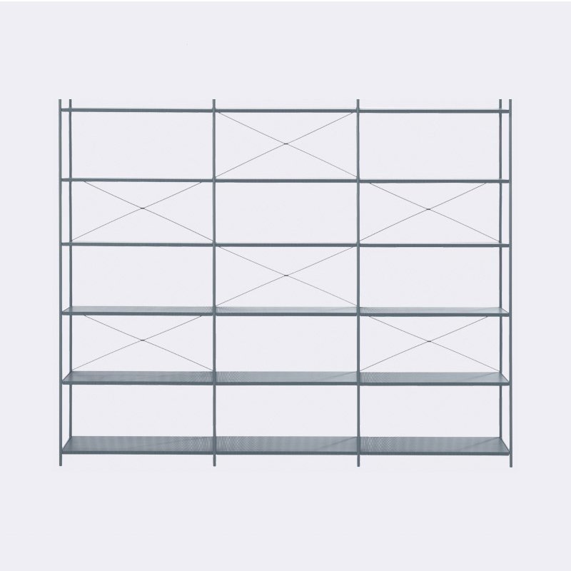 Ferm Living Punctual Kirjahylly 18 Hyllylevyä Tummansininen