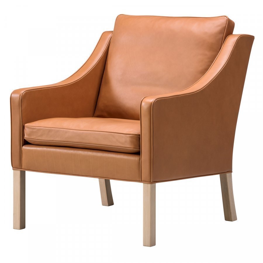 Fredericia Mogensen 2207 Nojatuoli Konjakinruskea Tammi