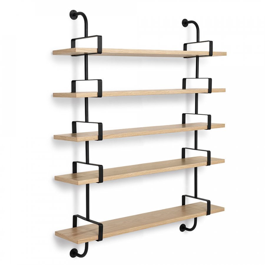 Gubi Demon Hylly 5 Musta / Tammi 155 Cm