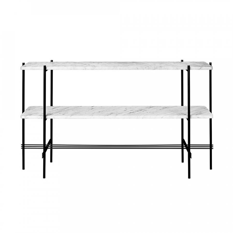 Gubi Ts Console 2 Hylly Valkoinen Marmori