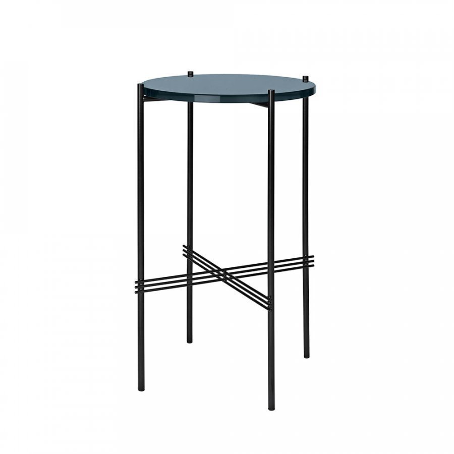 Gubi Ts Console Pöytä Bluegrey Glass H72 Cm Ø40 Cm