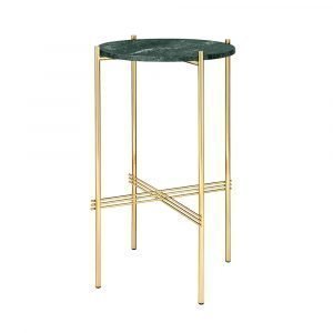 Gubi Ts Console Pöytä Vihreämarmori H72 Cm Ø40 Cm