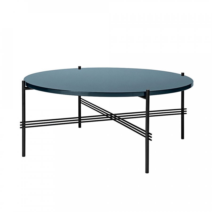 Gubi Ts Pöytä Large Bluegrey Glass H35 Cm Ø80 Cm