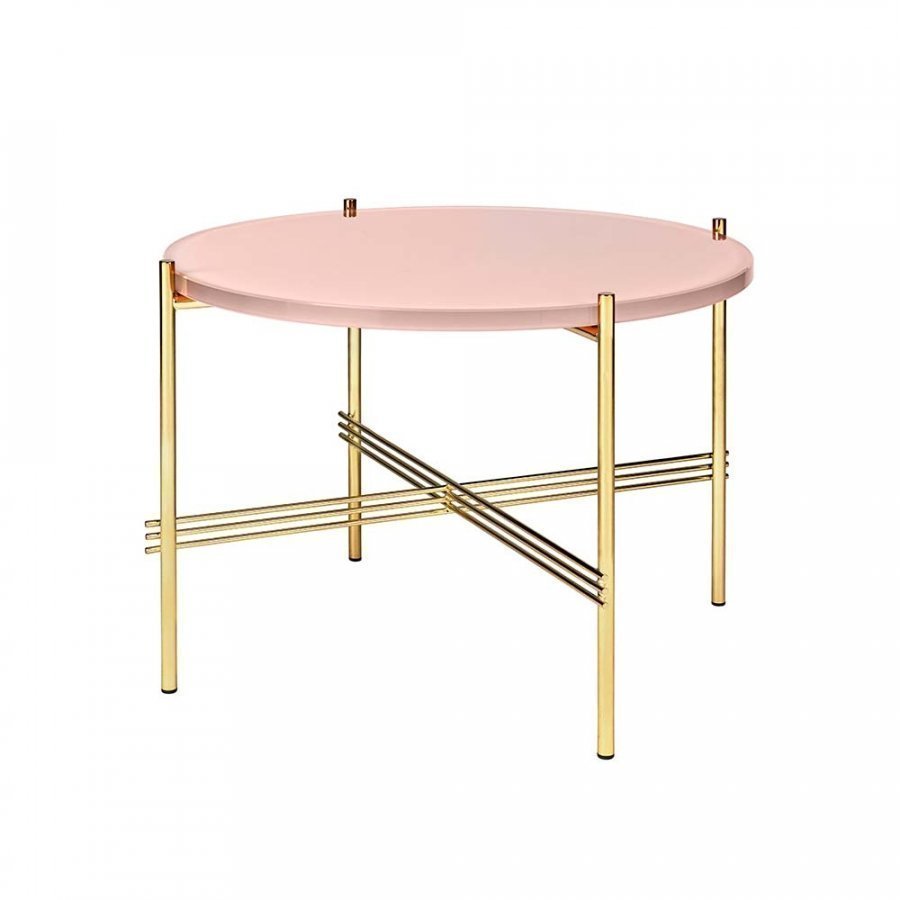 Gubi Ts Pöytä Medium Vintage Red Glass H41cm Ø55 Cm