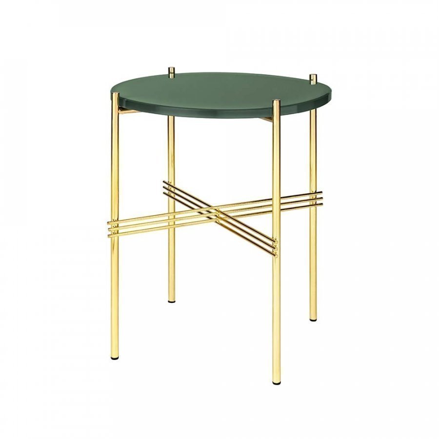 Gubi Ts Pöytä Small Dustygreen Glass H51 Cm Ø40 Cm