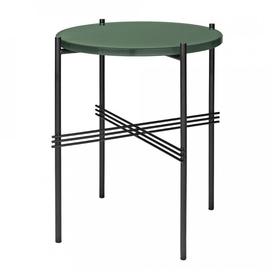 Gubi Ts Pöytä Small Dustygreen Glass H51 Cm Ø40 Cm