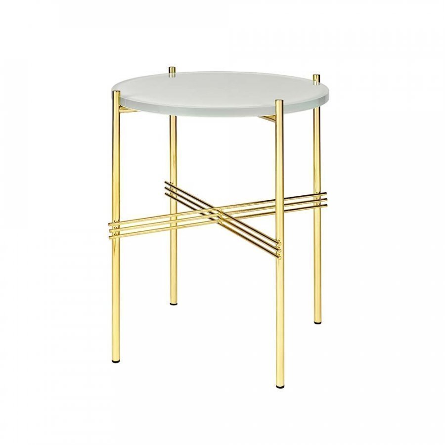 Gubi Ts Pöytä Small Oyster White Glass H51 Cm Ø40 Cm