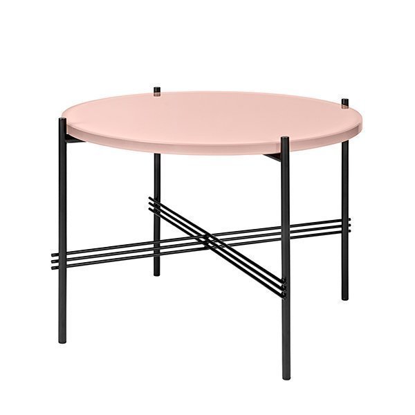 Gubi Ts Sohvapöytä Musta / Pinkki Lasi 55 Cm