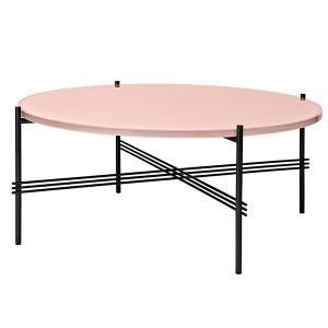 Gubi Ts Sohvapöytä Musta / Pinkki Lasi 80 Cm