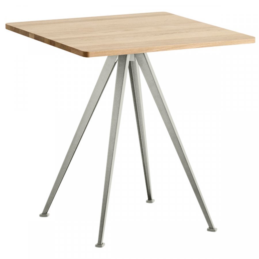 Hay Pyramid Café Table 21 Pöytä Beige Kirkas Lakattu Tammi 70x70 Cm