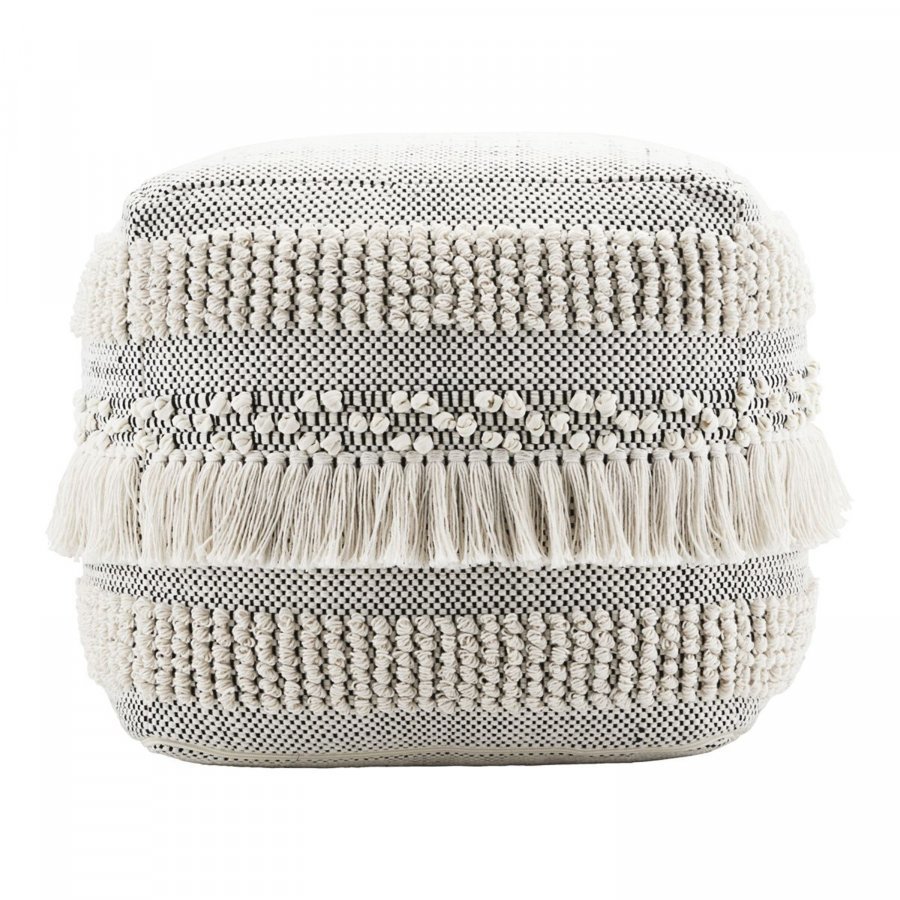 House Doctor Life Rahi Musta / Valkea 40x40 Cm