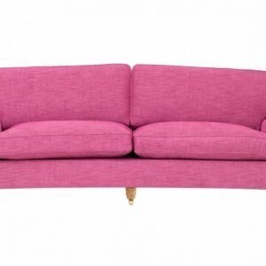 Howard-Deluxe Kaareva 3-istuttava Sohva Roosa