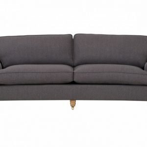 Howard-Deluxe Kaareva 3-istuttava Sohva Tummanharmaa