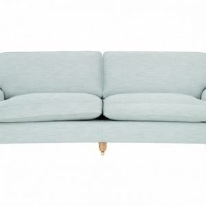 Howard-Deluxe Kaareva 3-istuttava Sohva Vaaleanvihreä