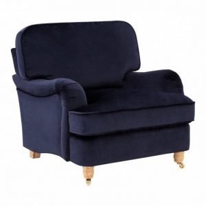 Howard-Deluxe Nojatuoli Sametti Tummansininen