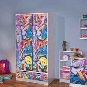 Interlink Vaatekaappi Liukuovilla Graffiti